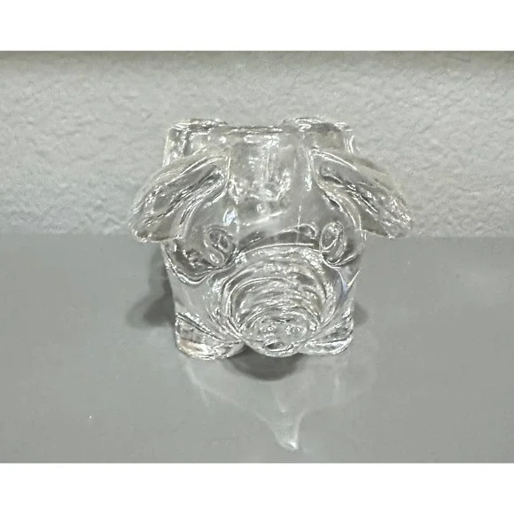 Vintage Vannes Le Chatel crystal glass pig dish - Picture 3 of 8